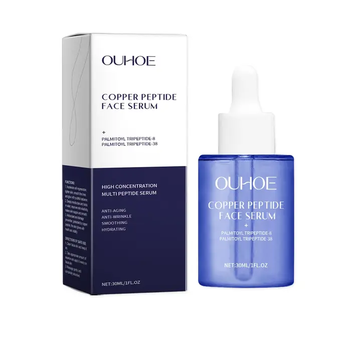 Sérum pour le visage au Peptide de cuivre, raffermissant pour la peau, éclaircit les ridules, hydrat