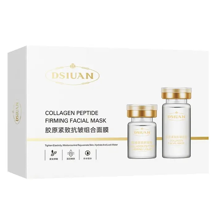 Kit de masque en poudre lyophilisée pour le visage, peptides de collagène, hydratant, raffermissant,