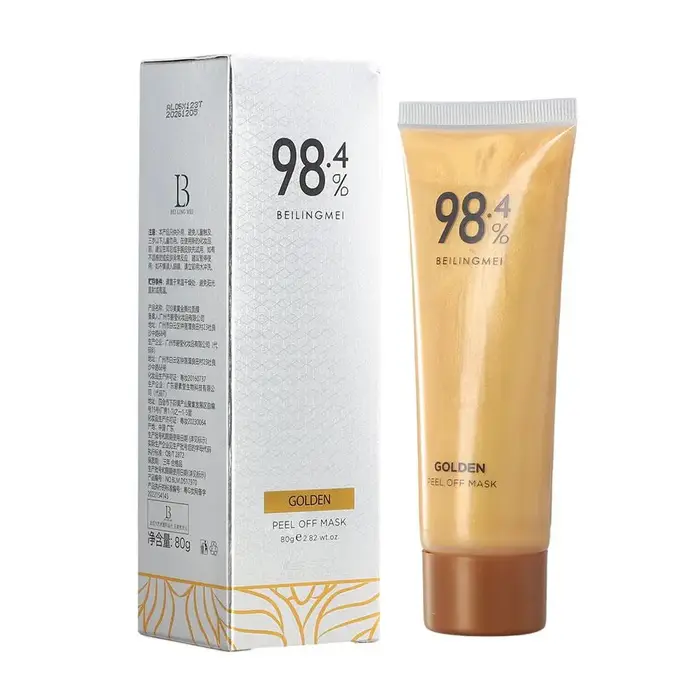 Masque peel-off raffermissant à la feuille d'or 24k, 80g, nettoie les pores, nettoie les points noir