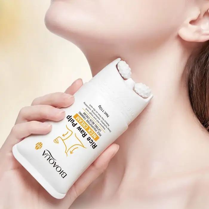 Crème hydratante pour le cou au peptide de riz, raffermissante, réduit les rides du cou, niacinamide, hydrate, nourrit, crème de massage, soin quotidien portable