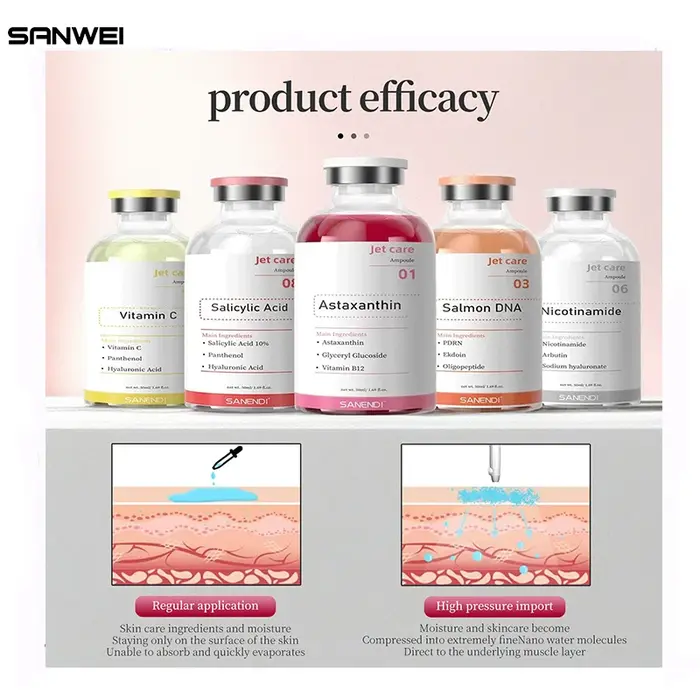 Sérum exfoliant au jet, nouvelle revive, hydrate, détox, CO2, Anti-vieillissement, acide hyaluroniqu