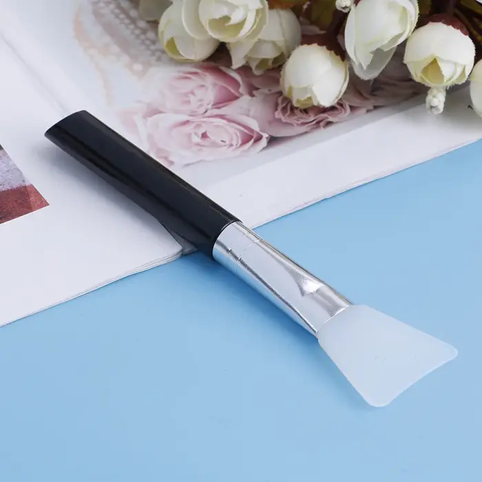 Brosse à tête plate pour masque facial fin, cheveux doux blancs, application Linge, salon de beauté,
