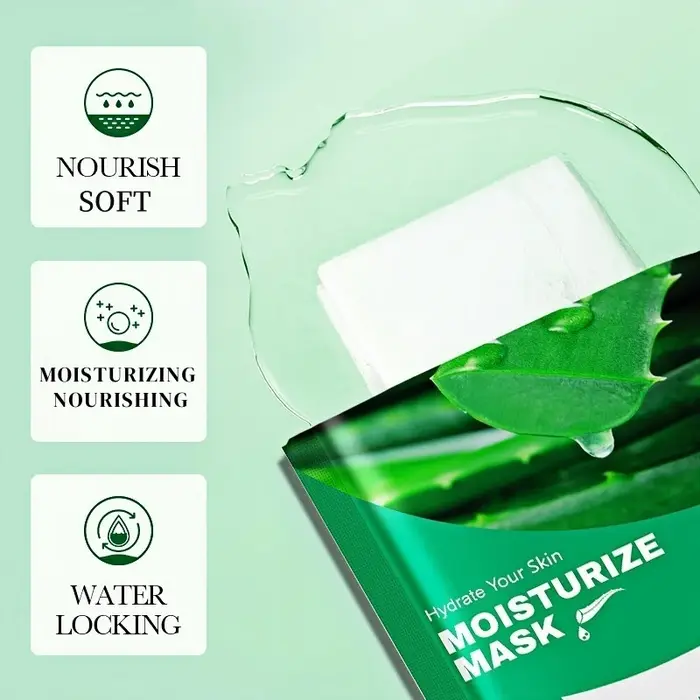 Masque hydratant à l'aloe vera en multi-pack