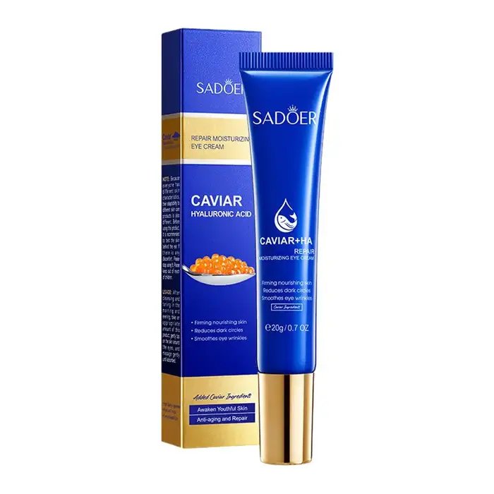 20g SADOER Caviar acide hyaluronique Anti-rides crème pour les yeux réparatrice hydratant raffermissant