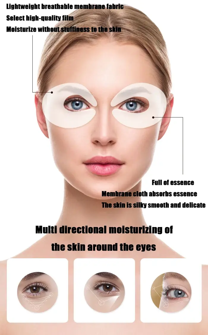 5 pièces/1 boîte masque pour les yeux blanchissant et Anti-rides puissant-hydratant et contrôle de l'huile durable de