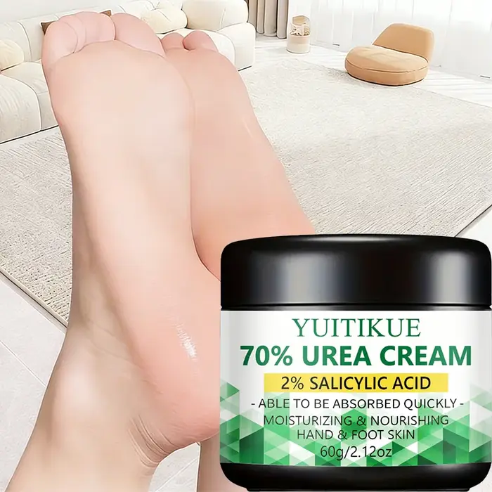 Crème pour les mains et les pieds YUITIKUE 70% d'urée, formule à 2% d'acide salicylique, crème hydratante et nourrissante pour les talons secs et rugueux, la peau des mains et des pieds