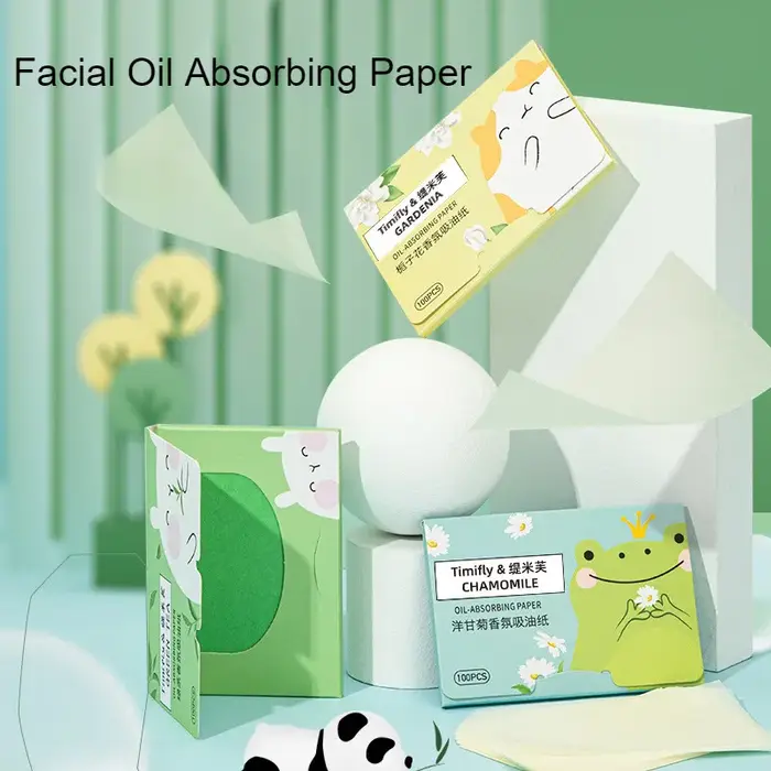 Papier absorbant l'huile pour le visage