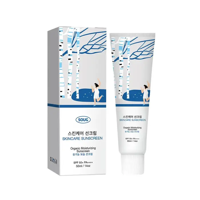 Crème solaire quotidienne SPF 50+ Protection UV hydratante pour le visage, légère et résistante à l'