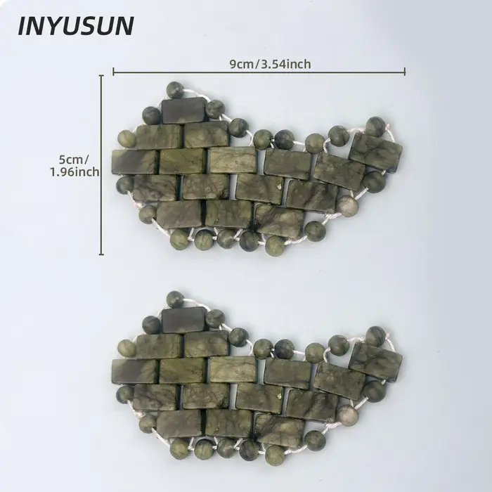 1 ensemble de masque pour les yeux en jade-un outil de massage de relaxation