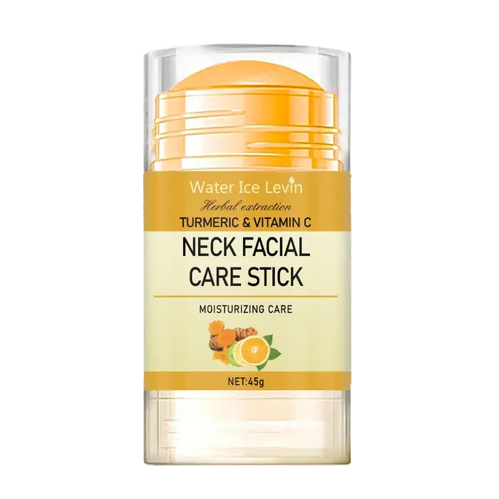 Bâton de soin visage et cou au curcuma et à la vitamine C – Formule éclaircissante et hydratante, lé