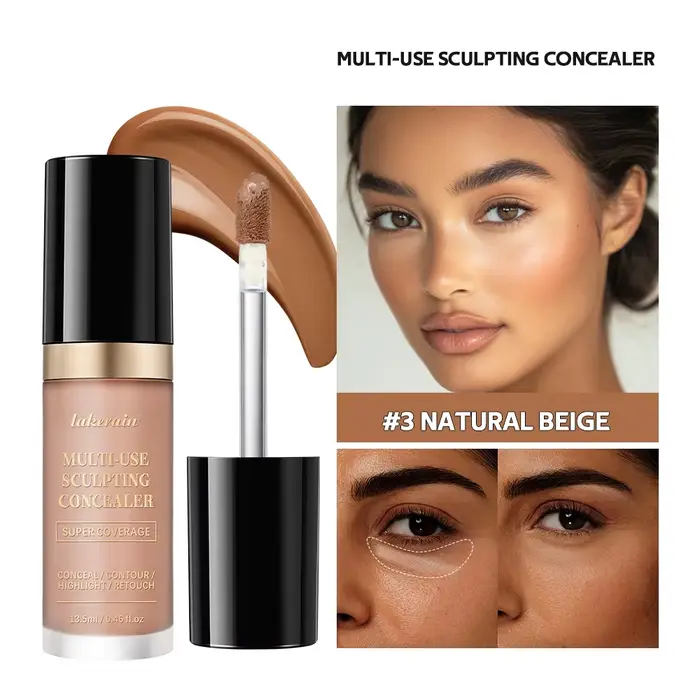 Fond de teint correcteur crème multi-usage sans huile longue durée couverture hydratante Contour surbrillance et retouche maquillage pour le visage