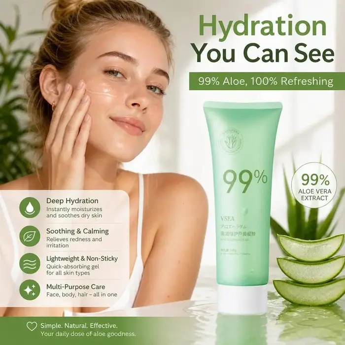 Gel hydratant à l'aloe vera 100g