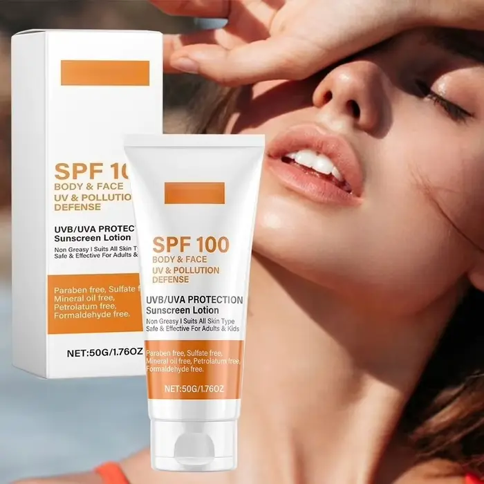 Crème solaire visage et corps Non grasse SPF 100+