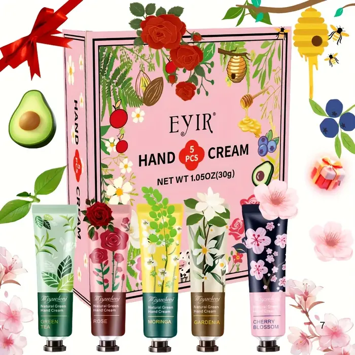 Coffret cadeau de crème pour les mains au parfum floral, hydratante et nourrissante, parfum frais non gras, texture de lotion à absorption rapide
