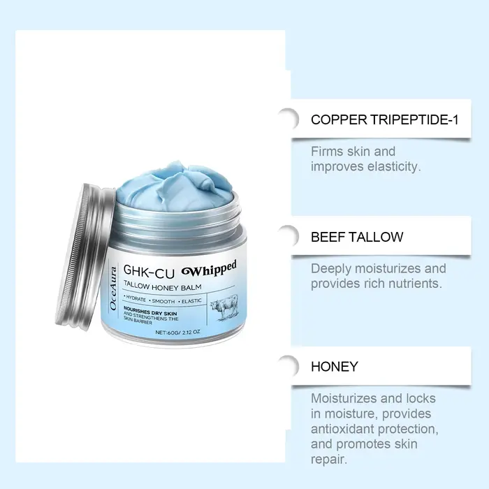 Baume bleu hydratant visage et corps au cuivre (GHK-Cu)