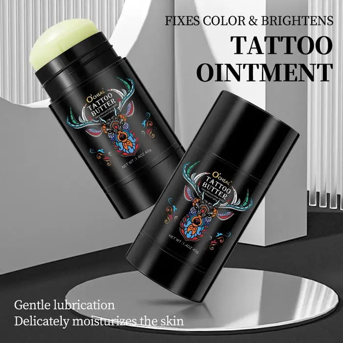 Crème de soin pour tatouage, baume nourrissant pour tatouage, stick pour une préservation durable de la couleur, pâte apaisante pour la peau tatouée