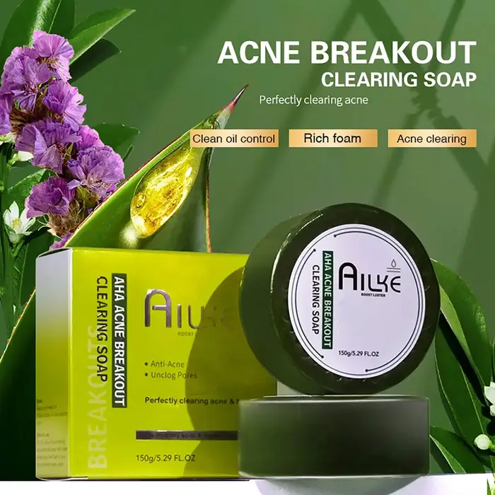 Ensemble de soins du visage anti-acné biologique AILKE, peau lisse, élimine les taches, prévient les