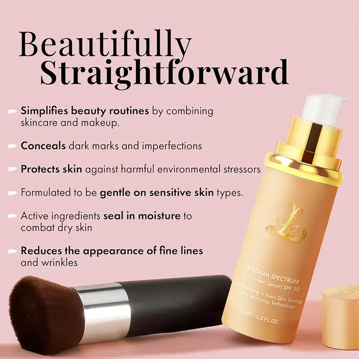 30g 4 en 1 Ultra Blends fond de teint à couleur changeante larges spectres SPF50 correcteur de protection solaire pour les femmes