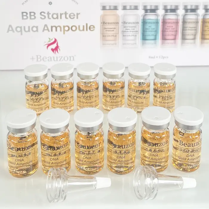 8ml Original Beauzon saumon ADN or Ampoule Niacinamide sérum Kit Booster peau soins du visage Essence hydratante
