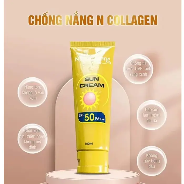 Crème solaire au collagène en flacon de 100 ml, hydratante, protectrice solaire, apaisante, éclaircissante pour le teint