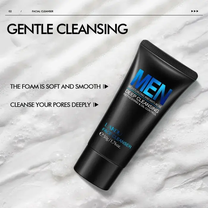 LAIKOU – nettoyant pour le visage pour hommes