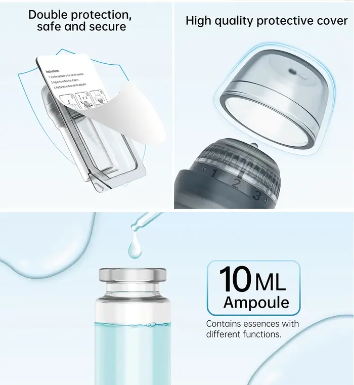 Applicateur de Sérums Réutilisable à Micro-aiguilles Hydratantes avec 64