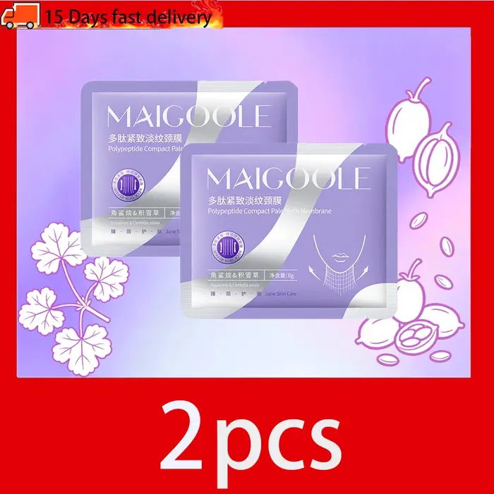 Masque pour le cou au peptide premium, hydratant en profondeur, nourrissant, adapté aux peaux sensib