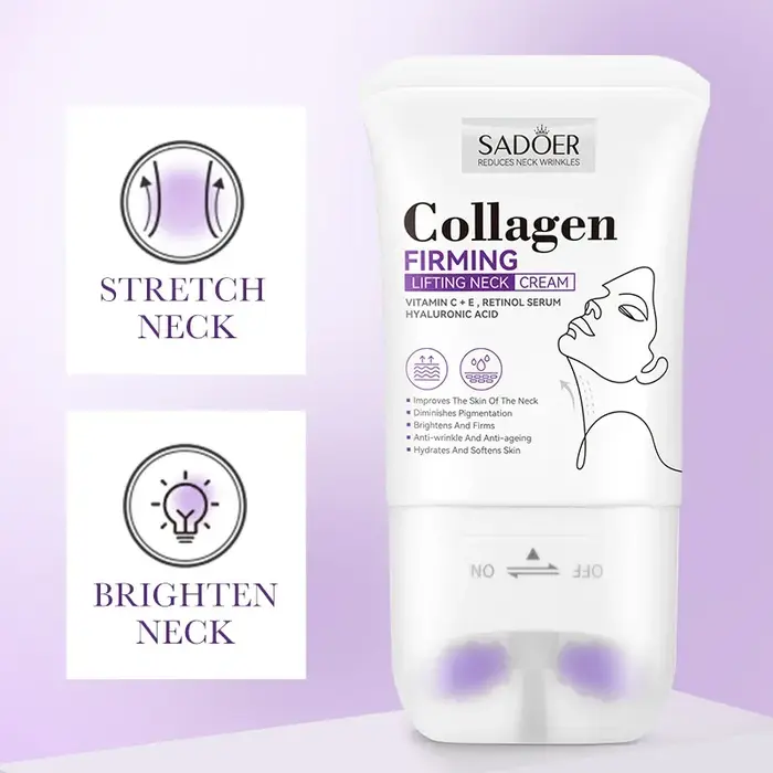 SADOER collagène raffermissant cou crème Lifting hydratant éclaircissant Message rouleau cou beauté