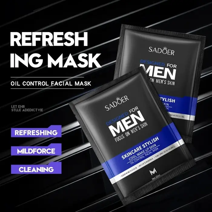 SADOER hommes ensembles de soins de la peau crème hydratante pour le visage masque Facial baume à lèvres