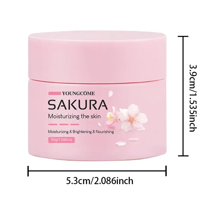 YOUNGCOME Sakura Essence crème fleur de cerisier hydratant pour le visage pour peau sèche et rugueus