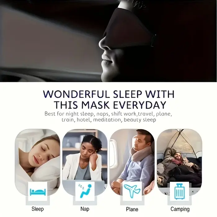 Masque pour les yeux de sommeil 3D ultra confortable