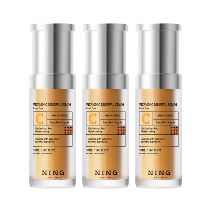 Sérum visage à la vitamine C 30 ml x 3 – Niacinamide + extrait de calendula, soin hydratant pour un 