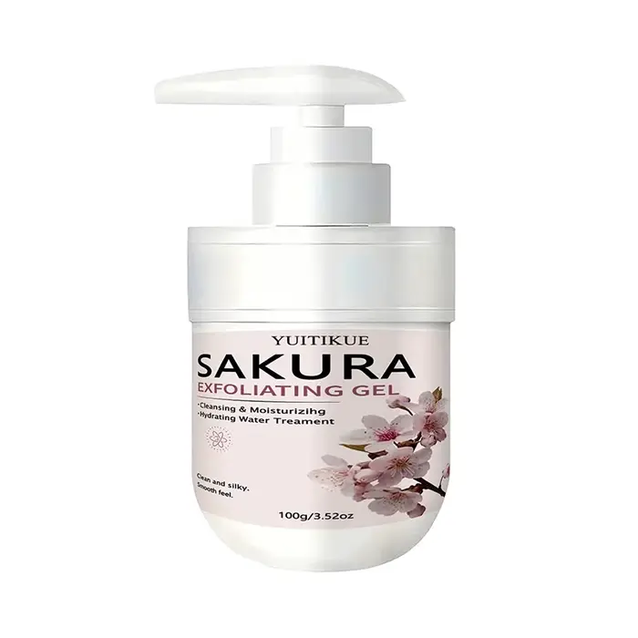 Gel exfoliant Sakura YUITIKUE | Nettoyage et hydratation pour une peau soyeuse et lisse