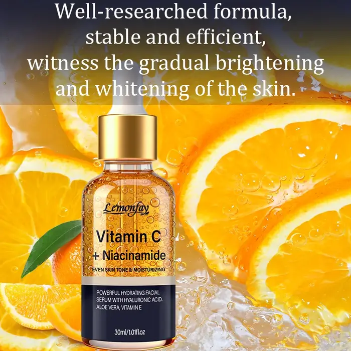Sérum facial Lemonfay Vitamine C + Niacinamide | Formule hydratante avec acide hyaluronique