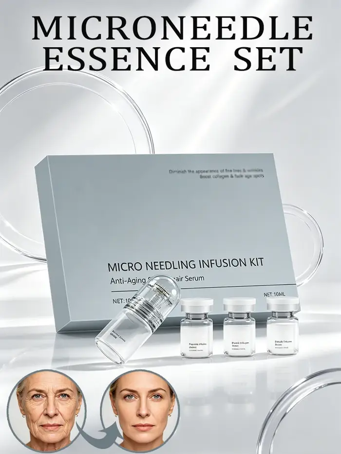 Kit d'essence faciale à micro-aiguilles formulé pour des soins de la peau collaboratifs