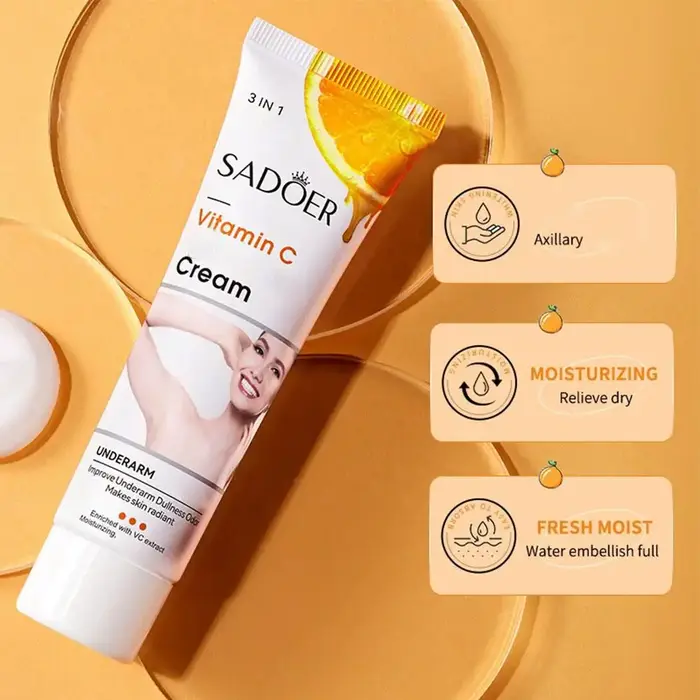Crème éclaircissante pour les aisselles à la vitamine C