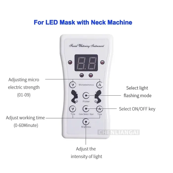 Masque LED pour le visage et le cou
