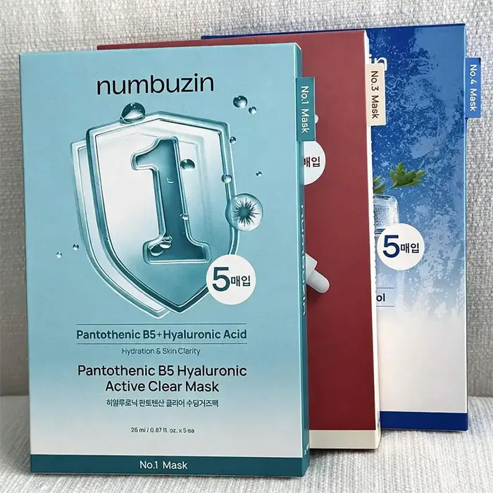Masque facial série Numbuzin - 5 pièces - Nettoie en profondeur les points noirs et l'excès de sébum