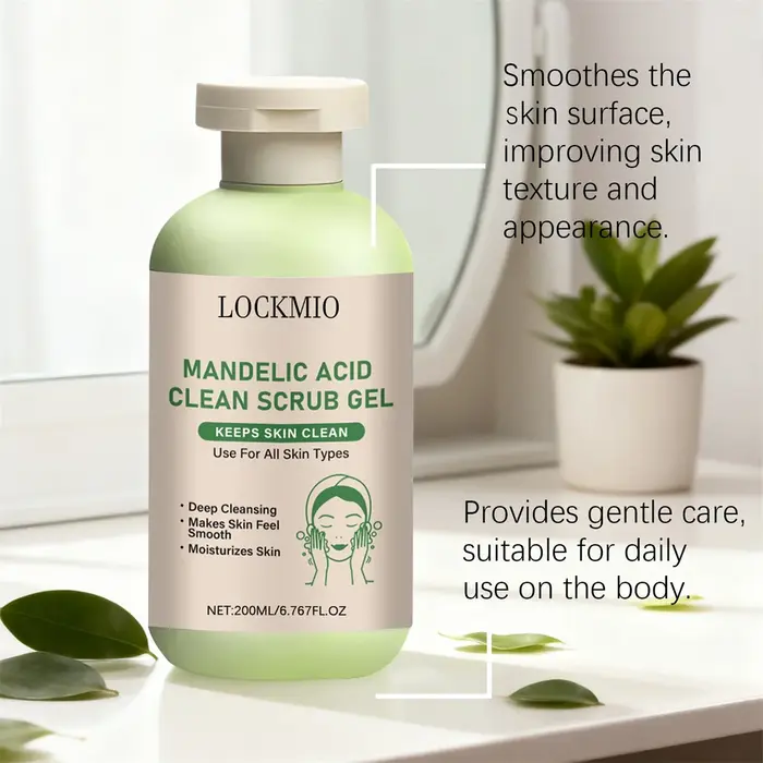 Gel de gommage propre à l'acide mandélique