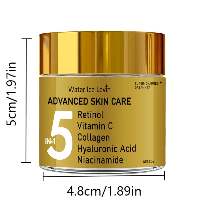 Crème hydratante pour le visage 5 en 1 contenant de la vitamine C