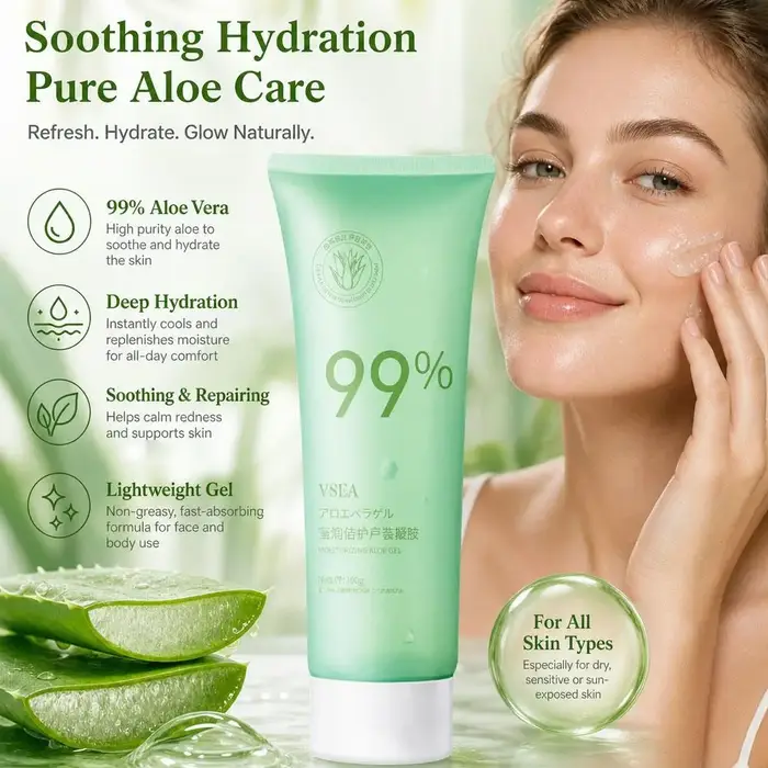 Gel hydratant à l'aloe vera 100g