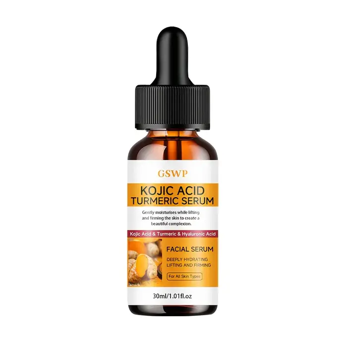 Sérum hydratant pour le visage au curcuma GSWP, avec acide kojique. Lifts et raffermit. Hydrate jour