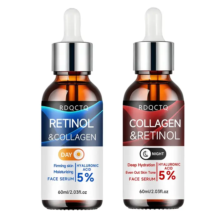 Sérum réparateur jour nuit au rétinol et au collagène, paquet de 2 |   Formule 5% de rétinol à l'aci