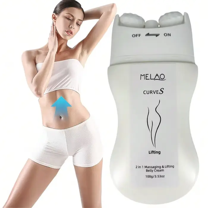 Crème liftante pour le ventre MELAO CURVES 100g avec dispositif de massage