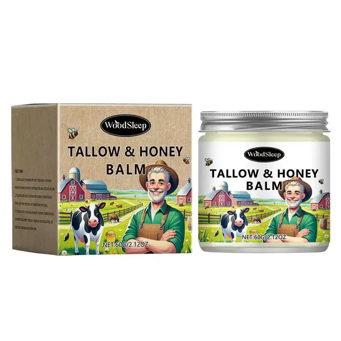 Baume fouetté au Tallow de bœuf et au miel, crème hydratante pour le visage, Lotion pour le corps, f