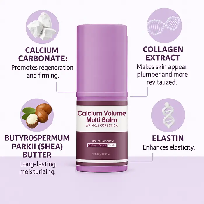 Baume multi-volume de calcium pour lisser les ridules