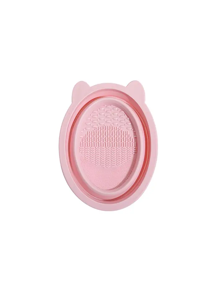 1/2 pièces Bol de lavage pliable pour pinceaux de maquillage et éponges de beauté, outil de nettoyag