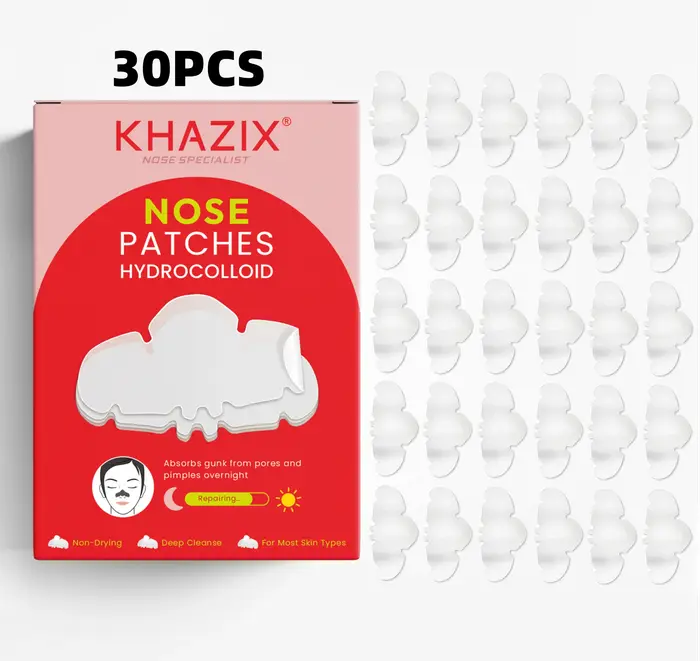 Use 30 morceaux de bandelettes nasales hydrocolloïdes pour éliminer les têtes noires et blanches et 