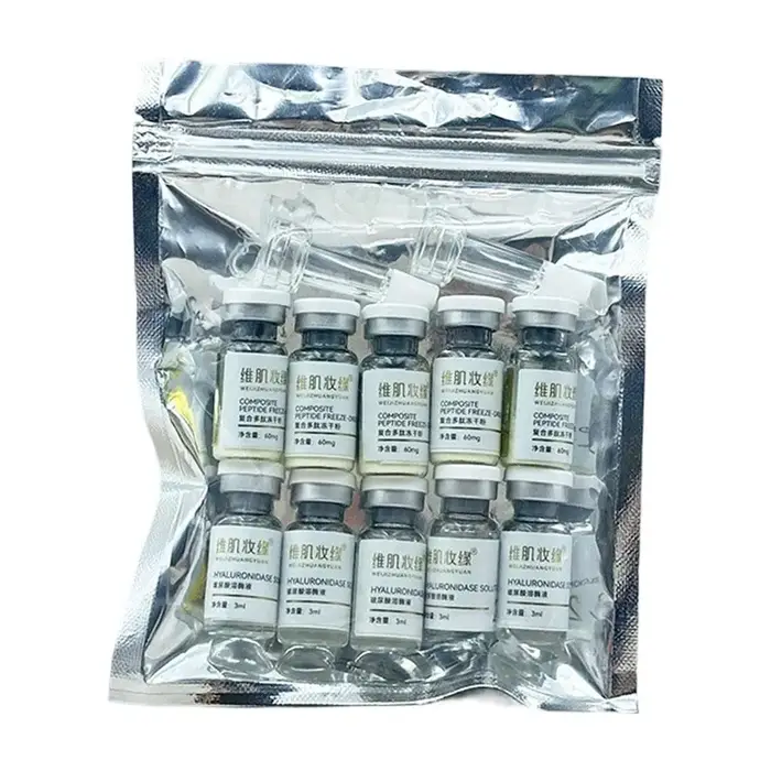 Ensemble de sérums en poudre lyophilisée multi-peptides, booster de collagène, anti-rides, raffermis