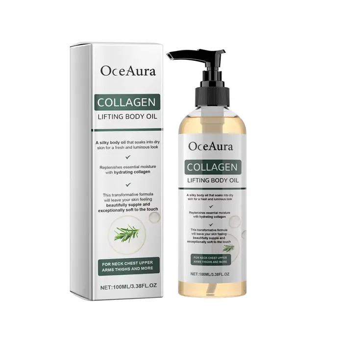 OceAura huile corporelle au collagène resserre l'élasticité de la peau augmenté hydratant corps liss